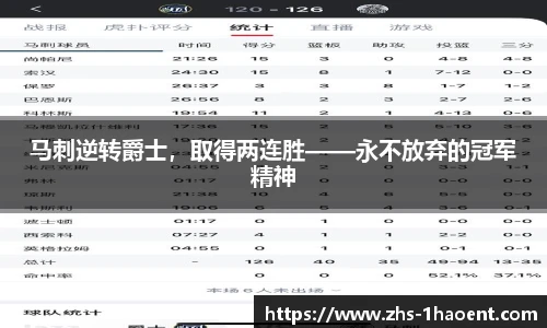 马刺逆转爵士，取得两连胜——永不放弃的冠军精神